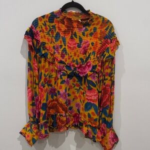 FARM Rio Colorful Floral Blouse